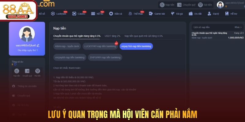 Lưu ý quan trọng mà hội viên cần phải nắm 